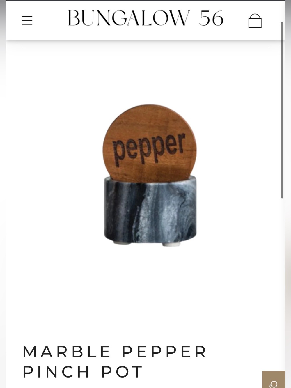 Marble Pepper Pinch Pot